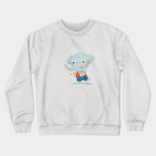 Elephant jumping rope Crewneck Sweatshirt